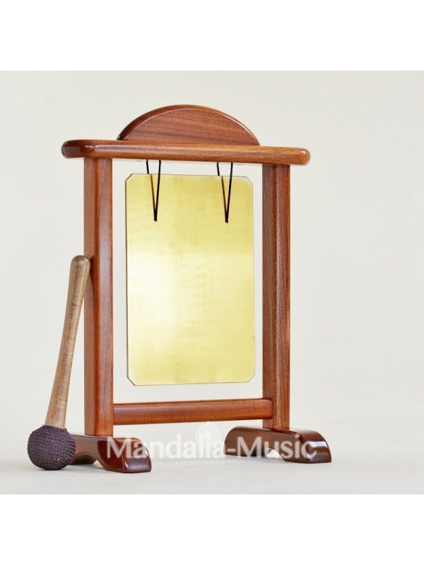 Gong plaque rituel en laiton note DO